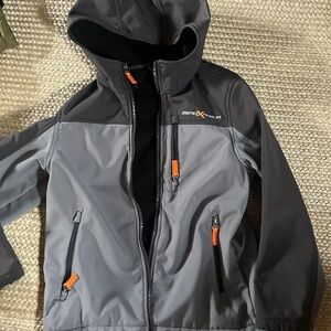 ZeroXposur Gray and Black Kids Jacket with Orange Accents